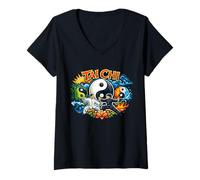 Women's Tai Chi, Fire and Water V-Neck T-Shirt