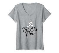 Womens Tai Chi Flow V-Neck T-Shirt