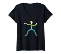 Women's Tai Chi Stickman V-Neck T-Shirt