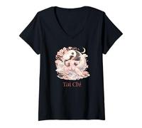 Women's Tai Chi T-Shirt for Women Instructors and Practitioners V-Neck T-Shirt