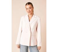 Womens Tailored Seam Front Detail Blazer Blush 16