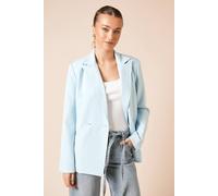 Womens Tailored Seam Front Detail Blazer Light Blue 14