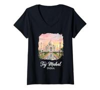 Women's Taj Mahal V-Neck T-Shirt