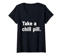 Women's Take A Chill Pill V-Neck T-Shirt