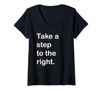 Women's Take a Step to The Right V-Neck T-Shirt