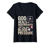 Womens Take Blood Jesus Faith God CNA Christian Nurse V-Neck T-Shirt