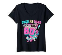Womens Take Me Back To The 80's Gen X Baby Boomers Vintage 1980's V-Neck T-Shirt