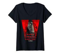 Womens Talamasca Red Key Art V-Neck T-Shirt
