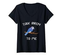 Women's Talk Birdy to Me Funny Jay Meme Design V-Neck T-Shirt