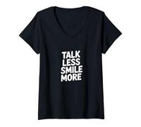 Women's Talk Less Smile More V-Neck T-Shirt