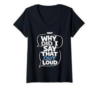 Women's Talking to Myself Funny Introvert Overthinking Humor V-Neck T-Shirt