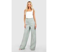 Womens Tall Bengaline Stretch Wide Leg Trousers - Green - 8, Green