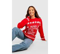 Womens Tall Filthy Animal Christmas Jumper - Red - M, Red