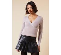 Womens Tall Wrap Knitted Top Rose XL