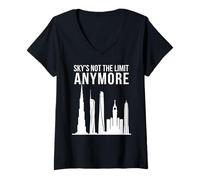Women's Tallest Buildings Skyline Architecture Lover Skyscraper Humo V-Neck T-Shirt