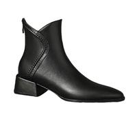 Womens Tan Ankle Boots Slip on Ankle Boots Womens Women's High Performance Warm Booties Soft Comfortable Can Adapt to The Cold Harsh Environment Warm Slipper Booties (Black, 5.5)