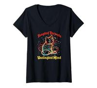 Womens Tangled Threads Untangled Mind V-Neck T-Shirt