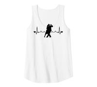 Women's Tango Argentino Dancing Heartbeat Milonga Vals Tango Dancer Tank Top