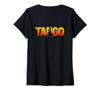 Womens Tango Dance V-Neck T-Shirt