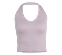 adidas Women's Workout Essentials Knit Halterneck T-Shirt, preloved fig, L