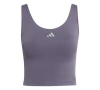 Adidas 3 Stripes Studio All Me Medium Support Sports Top Purple L Women