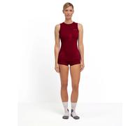 FALKE Women's Warm W S/l Sh Functional Yarn Quick Dry 1 Piece Base Layer Top, Red Merlot 8117, M