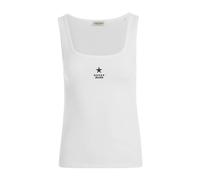 Guess Rib Embroider Sleeveless T-Shirt White Women - XL