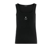 Guess Rib Embroider Tank Top Black Women - L