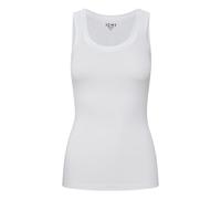 ICHI IHZOLA to Women's Basic Short Sleeve Shirt with Patch Edges Slim Fit, White (10100), S