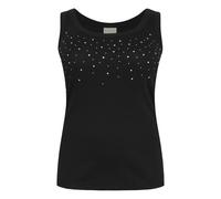 Women's tank top KAFFE Curve KCCarina Rhinestone Noir L