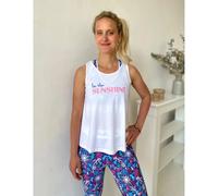 Women's tank top Les Poulettes Fitness Sunshine Blanc M