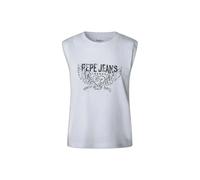 Pepe Jeans Bertha Sleeveless T-shirt White XL Woman