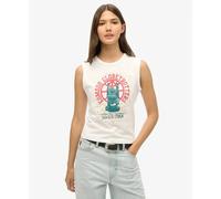 Women's tank top Superdry Globe Trotter Komodo Blanc S