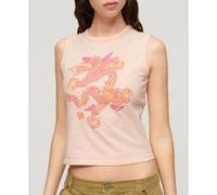 Superdry Vintage Etd Sleeveless T-shirt Beige L Woman