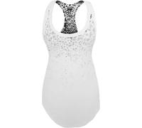 Women's tank top Urban Classic long leo print loose Blanc XS