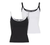 Women's tank top Urban Classics Contrast Basic (x2) Noir 4XL