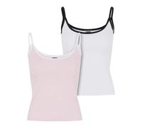 Women's tank top Urban Classics Contrast Basic (x2) Rose 5XL