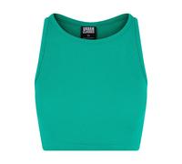 Urban Classics Women's Ladies Cropped Rib Top Undershirt, Ferngreen, S