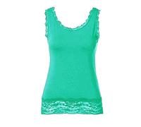 Women's Tank Tops Cami Camisole Spaghetti Strap Tank with Lace Trim Sleeveless Basic Layering Vest (20-22, Mint)
