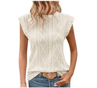 Womens Tank Tops Textured Vests Ladies Vest Tops UK Sale Clearance Crew Neck Sleeveless Stretch Summer Tops Going Out Solid Regular Fit T-Shirt Breathable Casual Blouse Basic Shirts Camisoles Tunic