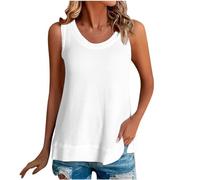 Women's Tank Tops Waffle Knit Casual Vest Sleeveless Summer Tops Crochet Racerback Tank Top Sweaters Sexy Vest Elegant Casual Knitted Top