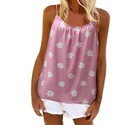 Womens Tank Tops Womens Ladies Plus Size Cami Plain Neon Strappy Swing Vest Top Flared Sleeveless Tops for Women UK 8-26 Polo Shirts for Women UK T-Shirts (Pink, M)