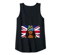 Womens Tanzania Britain Flag Women Roots British Tanzanian Heritage Tank Top