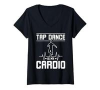 Women's Tap Dance is My Cardio Rhythm Dancer V-Neck T-Shirt