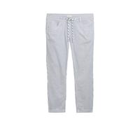 Women's Tapered Striped Pattern Trousers Tom Tailor Bleu 38x28