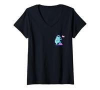 Womens Tardigrade Power: Microscopic Water Bear Survivor Animal Art V-Neck T-Shirt