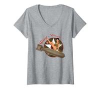 Womens Target for Tonight WWII Pinup Nose Art V-Neck T-Shirt