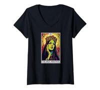 Women's Tarot Cards Tarot Card 2 The High Priestess V-Neck T-Shirt