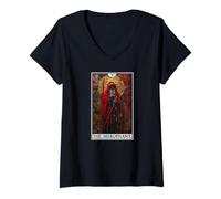 Women's Tarot Cards Tarot Card 5 The Hierophant V-Neck T-Shirt