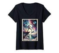 Womens Tarot Cards With Meanings On Them The Fool V-Neck T-Shirt